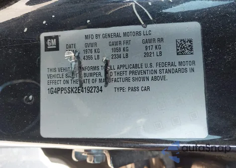 2014 Buick Verano z USA, uszkodzony, nr VIN 1G4PP5SK2E4192734